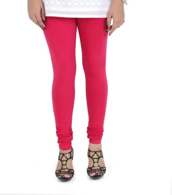 VAMI Churidar  Ethnic Wear Legging(Pink, Solid)