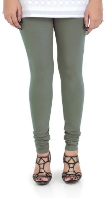 VAMI Churidar  Ethnic Wear Legging(Green, Solid)