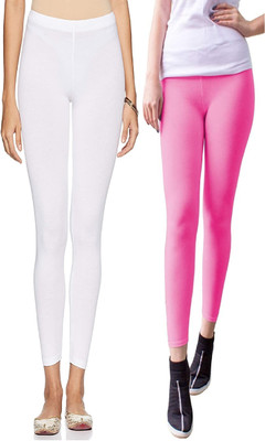 fheo Ankle Length Ethnic Wear Legging(Pink, Solid)