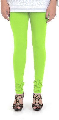 VAMI Churidar  Ethnic Wear Legging(Green, Solid)