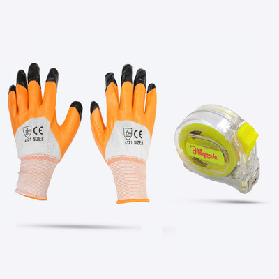 Hillgrove HGCM200M1 5 Meter Steel Blade with Hand Gloves and Auto-Lock Function Measurement Tape(5 m)