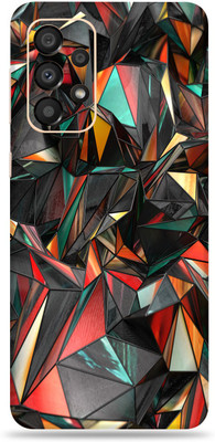 WeCre8 Skin's Samsung Galaxy A33 5G, Red Polygon Mobile Skin(Multicolor)