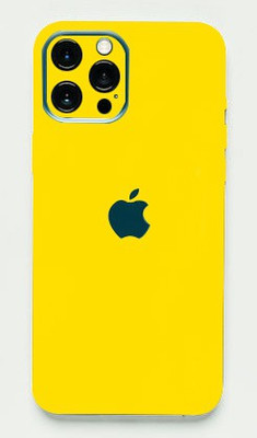LAMHA Apple iPhone 12 Pro Max, apple iphone 12 pro max Mobile Skin(Ultra Super Yellow Matte Skin With High Matte Finish.)