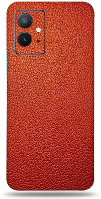 SkinoMania Iqoo Z6 5g Mobile Skin Mobile Skin(Leather-Red)