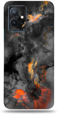 SkinoMania Iqoo Z6 5g Mobile Skin Mobile Skin(Multicolor Black-Clouds)