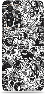 SkinoMania Samsng Glx A33(5G) Mobile Skin(B&W Doodle Art)