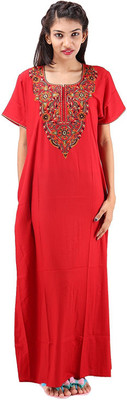 VALENCIA Women Nighty(Red)