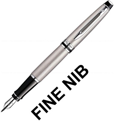 Waterman EXPERT STAINLESS STEEL CT FOUNTAIN PEN – FINE NIB Fountain Pen(Black)