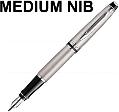 Waterman EXPERT STAINLESS STEEL CT FOUNTAIN PEN – MEDIUM NIB Fountain Pen(Black)
