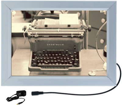 DESIGNING HUB TYPEWRITER OLD MODEL NO.01, 18 inch ELECTRONIC LED FRAME(Silver)