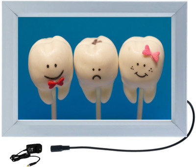 DESIGNING HUB THREE TEETH MODEL NO-01, 18 inch ELECTRONIC LED FRAME(Silver)