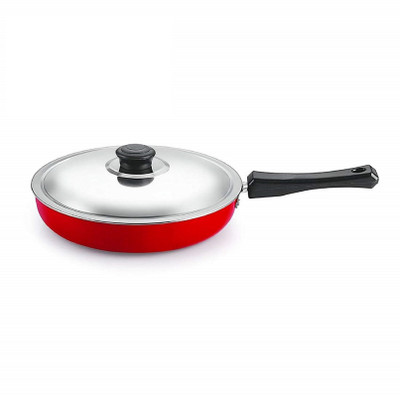 RBGIIT Fry Pan with Soft Touch Handle, Granite Finish for Perfect Cooking Paratha Fry Pan 23 cm diameter with Lid 1.5 L capacity(Aluminium, Stainless Steel, Non-stick, Induction Bottom)