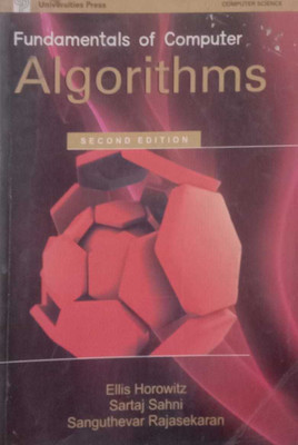 Fundamentals Of Computer Algorithms(Paperback, Ellis Horowitz, Sartaj Sani)