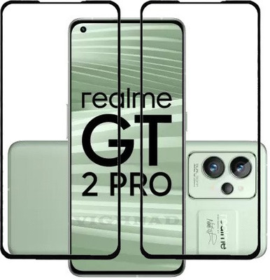 VIGHNAD Edge To Edge Tempered Glass for Realme GT 2 Pro(Pack of 2)