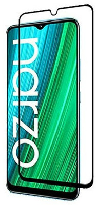 BeeVault Edge To Edge Tempered Glass for realme Narzo 50A(Pack of 1)