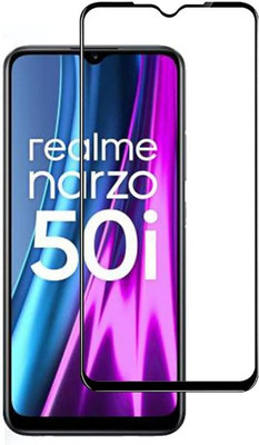 BeeVault Edge To Edge Tempered Glass for realme Narzo 50i(Pack of 1)