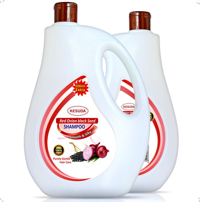 KESUDA Red Onion Black Seed Shampoo With Conditioner Can for Hair Growth(2 L)