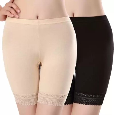 DRAXSTAR Solid Women Black, Beige Basic Shorts