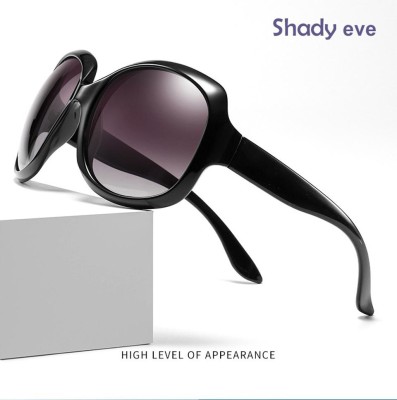 Shady Eve Oval Sunglasses(For Girls, Grey)