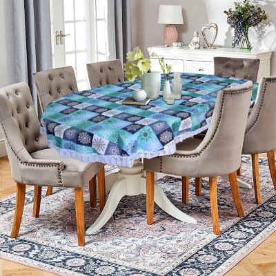 KUBER INDUSTRIES Checkered 6 Seater Table Cover(Multicolor, PVC)