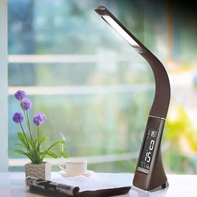 VIRZA TRADE Led Desk Lamp, Smart Desk Lamp with Temperature and Date Display Table Lamp(32 cm, Multicolor)
