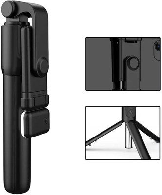 Wanzhow wireless selfie stick Bluetooth Selfie Stick(Black, Remote Included)