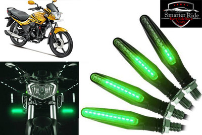 Smarter Ride Front, Rear, Side LED Indicator Light for Hero Passion X Pro(Green)