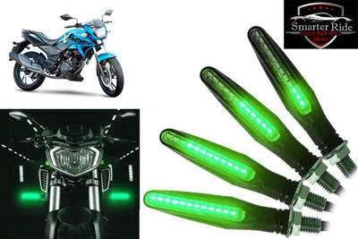 Smarter Ride Front, Rear, Side LED Indicator Light for Hero Xtreme(Green)