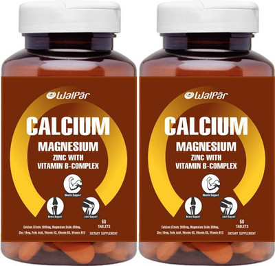 WALPAR Calcium Citrate Supplement Ideal for Men Women PACK OF 2(120 Tablets)