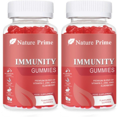 Nature Prime Immunity Booster Gummies for Adults & Kids with Vitamin C & Herbs (SD21)Advanced(2 x 15 No)