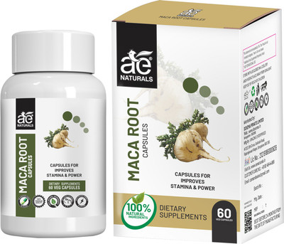 AE Naturals Pure Maca Root Capsules 60 Caps(60 Capsules)
