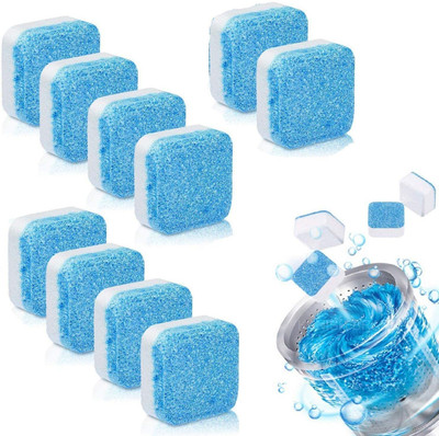 HOPZ Washing Machine Cleaner Tablet 12 Pack All Type Of Front & Top Load Machine Dishwashing Detergent(180 g)