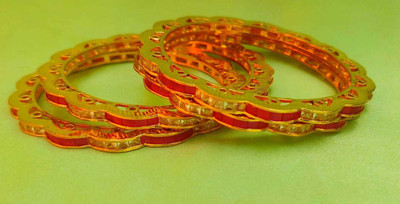JDX Alloy Crystal Gold-plated Bangle Set(Pack of 4)