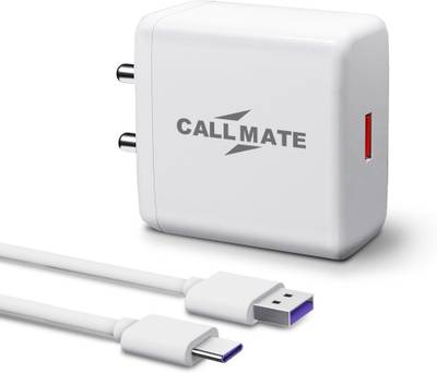 Callmate 65W Ultra-Compact USB Wall Charger With Type C cable for All Devices 65 W 6 A Mobile Charger with Detachable Cable