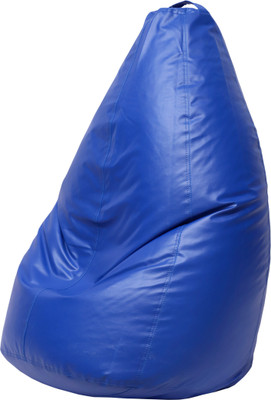 THREADVIBELIVING XXL Tear Drop Bean Bag Cover  (Without Beans)(Blue)