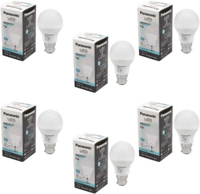 Panasonic 7 W Round B22 LED Bulb(White, Pack of 6)