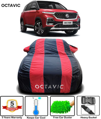 octavic Car Cover For MG Hector (With Mirror Pockets)(Black, Red)