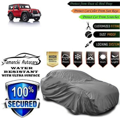 Tamanchi Autocare Car Cover For Mahindra Thar(Grey)