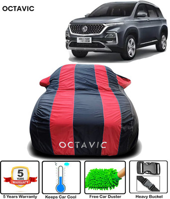 octavic Car Cover For MG Hector (With Mirror Pockets)(Black, Red)