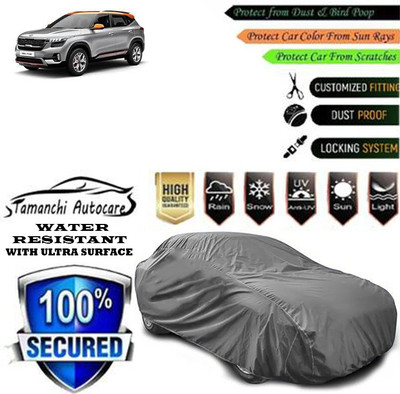 Tamanchi Autocare Car Cover For Kia Seltos HTX Plus AT 1.5 Diesel(Grey)
