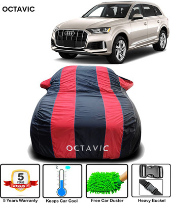 octavic Car Cover For Audi Q7 (With Mirror Pockets)(Black, Red, For 2020, 2022 Models)
