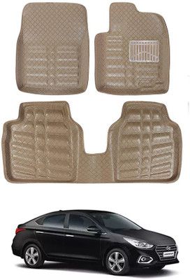 RKPSP Plastic 5D Mat For  Hyundai Verna(Beige)