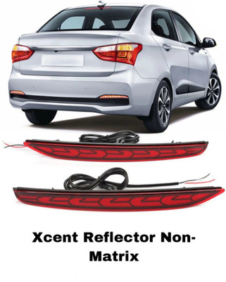 RohanEshop Hyundai Xcent Rear Bumper Reflector Non Matrix Type - A Car Reflector Light(Red)