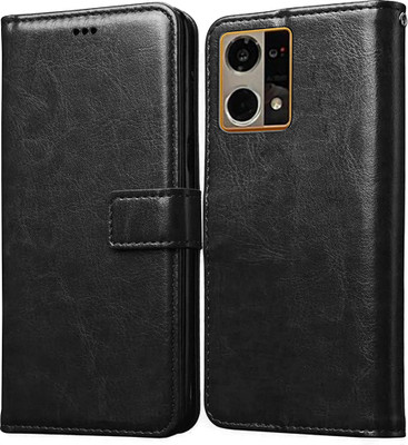 Casotec Flip Cover for Oppo F21 Pro 4G(Black, Pack of: 1)