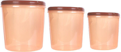 PRAGATI SALES Plastic Utility Container  - 5 L, 7.5 L, 10 L(Pack of 3, Brown)