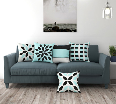 VICTORY WEAVES Jute Cushions Cover(40 cm*40 cm, Pack of 5, Multicolor)