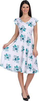 Shree5 Women A-line Blue Knee Length Dress