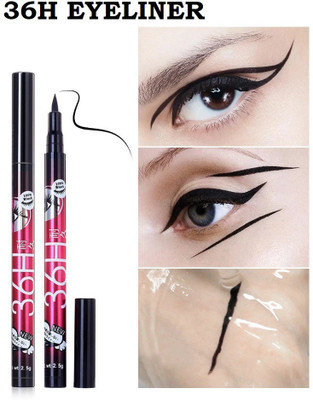 KAIASHA Eyeliner Pen, Made With Waterproof Formula, Smudge Proof, Soft 10 ml(BLACK)
