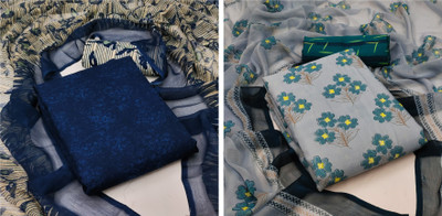 ANAND Crepe Floral Print Salwar Suit Material