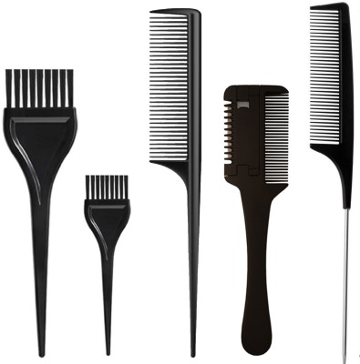 KYP Fashion Hair Dye Brush Coloring Brush Tint Pintail Comb Cutter For Home Salon Parlour